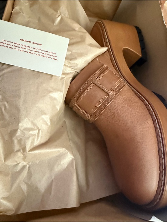 Lucky Brand Shoes - Lucky Brand Tan Leather Lug Sole Clogs